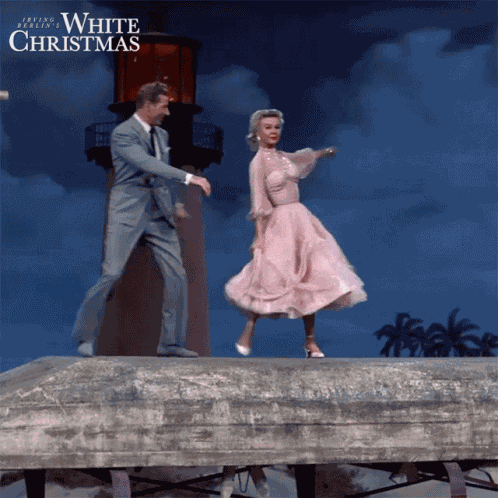 Tap Dancing White Christmas GIF