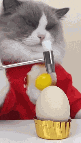 Tapping The Egg Puff GIF