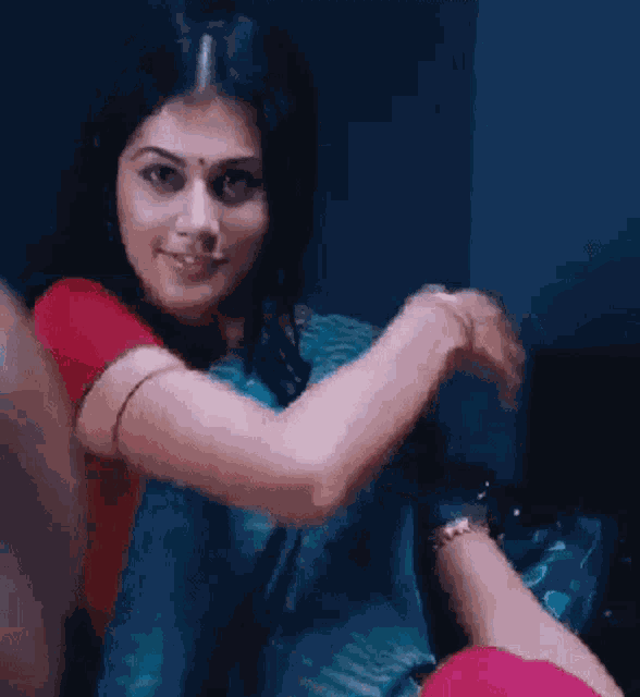 Tapsee Tapsee Saree Drop GIF