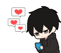 Texting Love Sticker