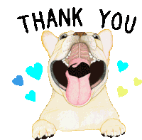 Thank You Dog Puppy Sticker
