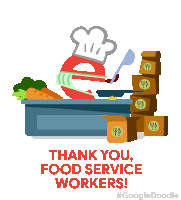 Thank You Food Service Workers Essential Employee Sticker