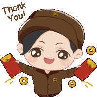 Thank You Red Packets Sticker