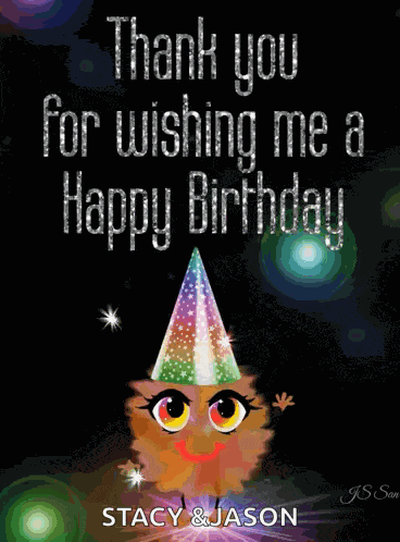 Thank You Thank You For The Birthday Wishes GIF