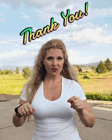 Thanks Blonde Woman Thank You GIF