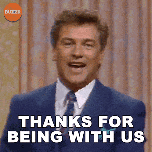 Thanks For Being With Us Buzzr GIF