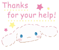Thanks For The Help Sanrio Sticker