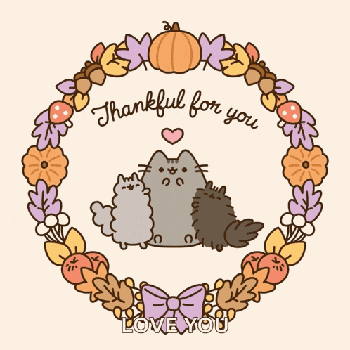 Thanksgiving Pusheen GIF
