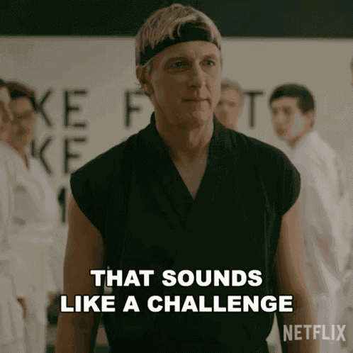 That Sounds Like A Challenge William Zabka GIF