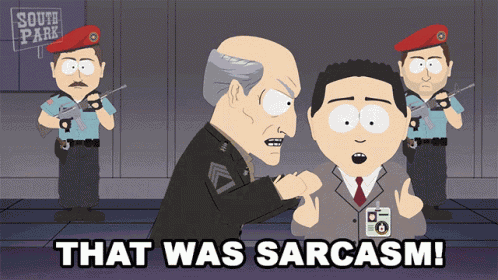 That Was Sarcasm General Deckler GIF