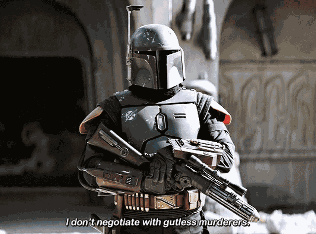 The Book Of Boba Fett I Dont Negotiate With Gutless Murderers GIF