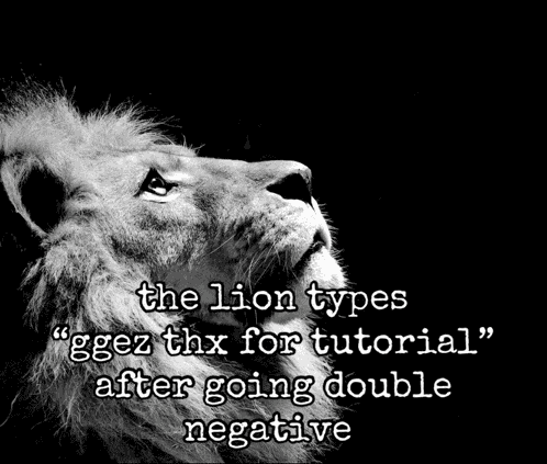 The Lion Types Ggez Meme