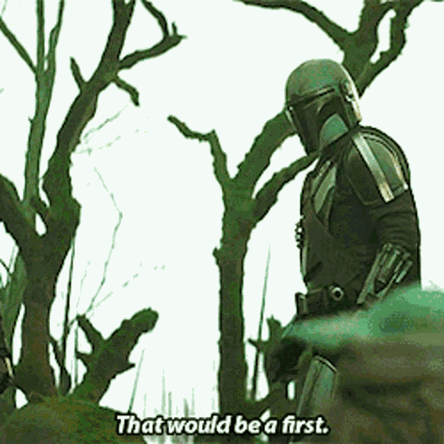 The Mandalorian That Would Be A First GIF