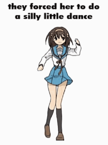 The Melancholy Of Haruhi Suzumiya Little Dance GIF