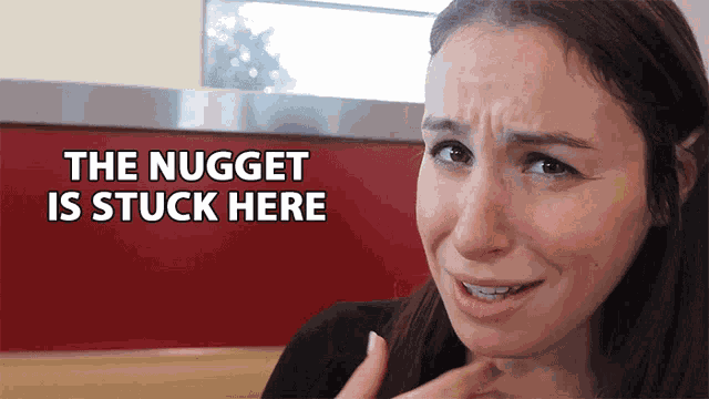 The Nugget Is Stuck Right Here Julia Goolia GIF