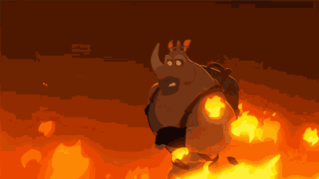 The Rhino And The Redbill Joshua David Mitchell GIF