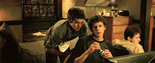 The Social Network Watching Movie GIF