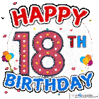 Theecards Happy Birthday 18 Sticker