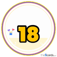 Theecards Happy Birthday 18 Sticker