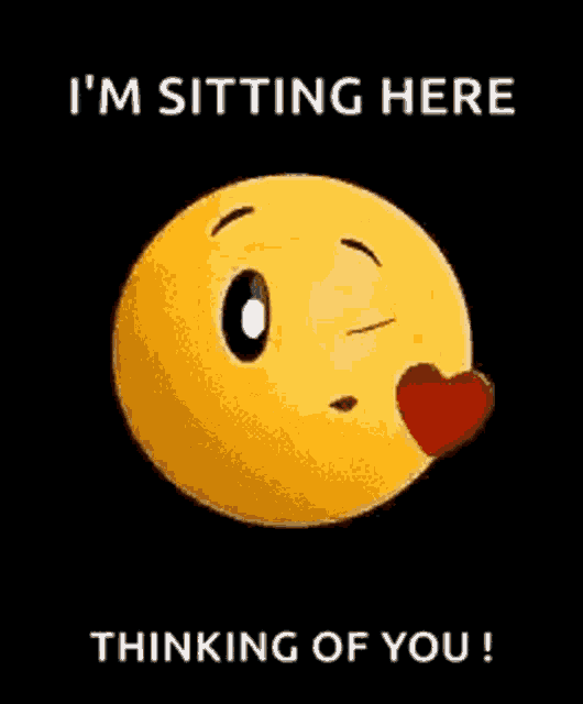 Thinking Of You Emoji GIF