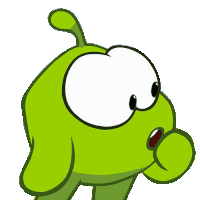 Thinking Om Nom Sticker