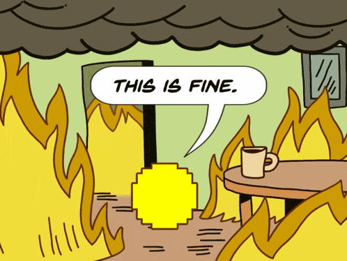This Is Fine Pac-man GIF