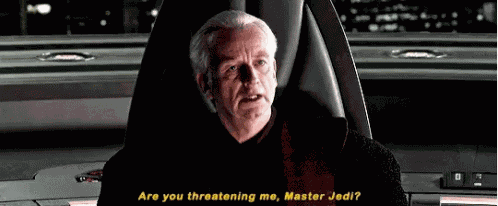 Threatning Jedi GIF