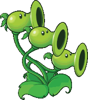 Threepeater Pvz Sticker