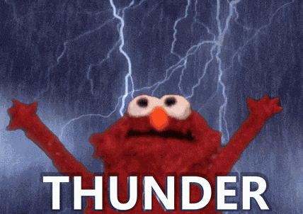 Thunder Elmo GIF
