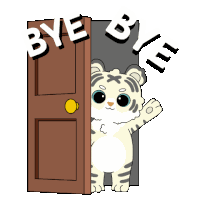 Tiger Waving Sticker