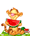 Tigger Watermelon Sticker