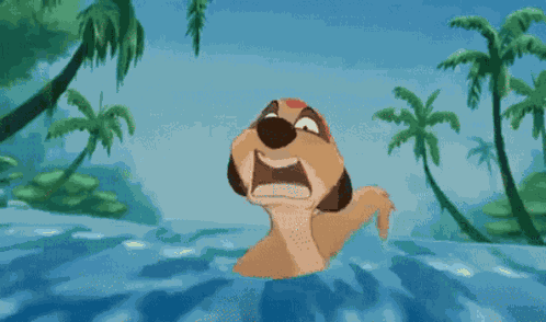 Timon Swimming GIF