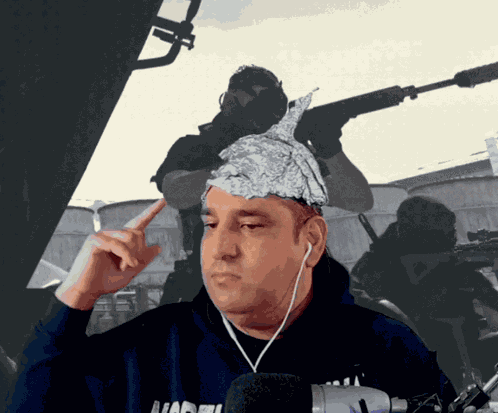 Tin Foil Hat Conspiracy GIF