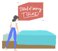 Tired Of Being Tired Tired Sticker