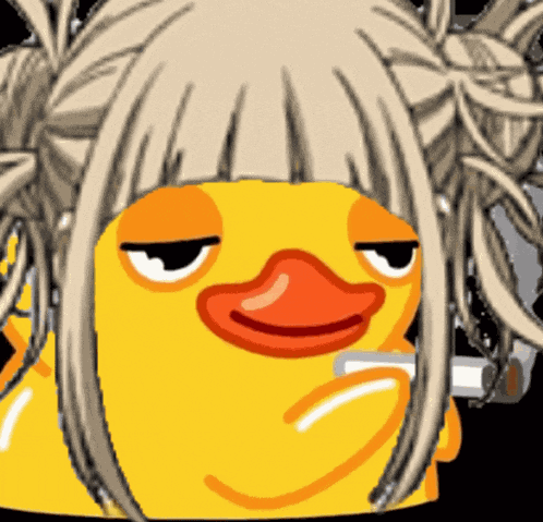Toga Duck Smoking GIF