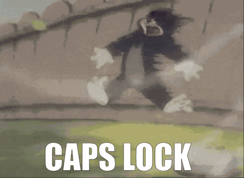 Tom And Jerry Caps Lock GIF