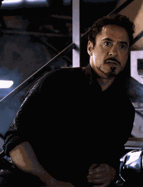 Tony Stark Looking GIF