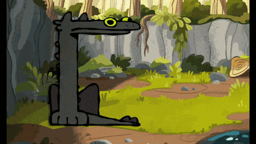 Toothless Dragon Eating Fish GIF