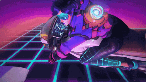 Tracer Vaporwave GIF