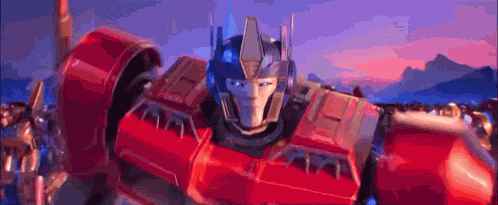 Transformers One End Optimus Prime Face Mask On GIF