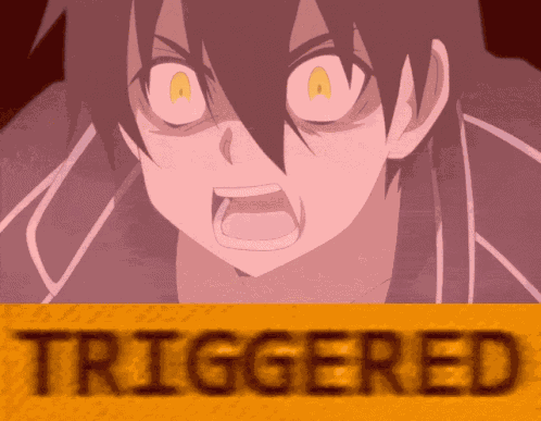 Triggered Anime Kirito GIF