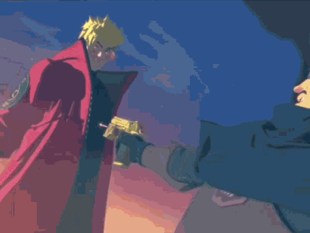 Trigun Dodging A Bullet GIF