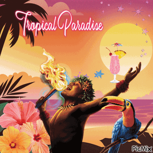 Tropical Paradise Cocktail GIF
