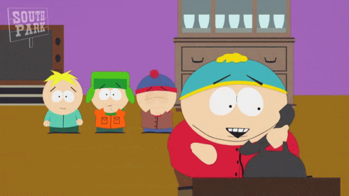 Trying Not To Laugh Eric Cartman GIF