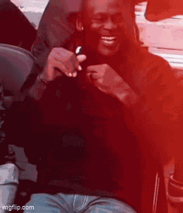 Trying Not To Laugh Michael Jordan GIF