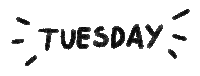 Tuesday Black Sticker