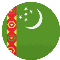 Turkmenistan Flags Sticker