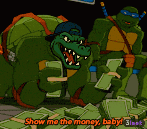 Turtles Gator GIF