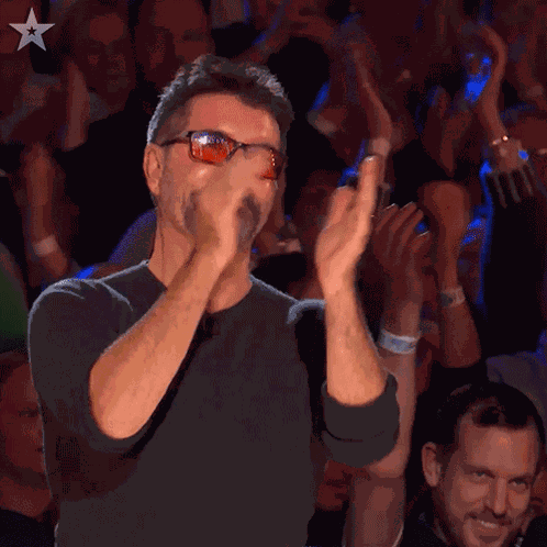 Two Thumbs Up Simon Cowell GIF