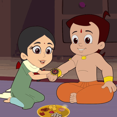 Tying Rakhi Shivani GIF